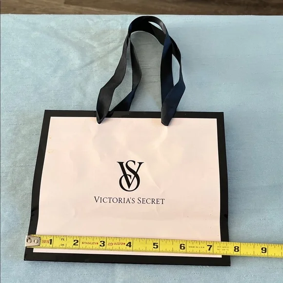 Victoria's Secret Light Pink and Black Small Shopping Bag - Picture 4 of 5